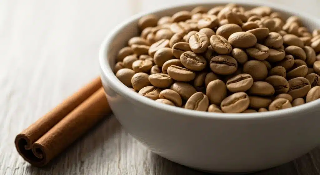 Кофейные зерна очень светлой обжарки (Cinnamon).