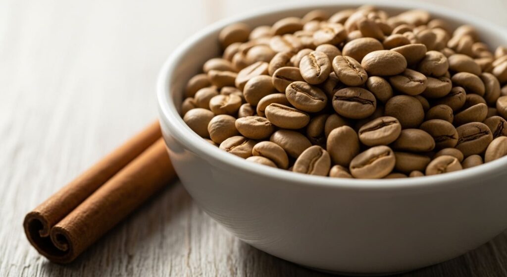 Кофейные зерна очень светлой обжарки (Cinnamon).